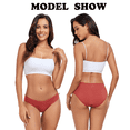thumbnail image 3 of CF Cotton Underwear for Women Organic Cotton Stretch Bikini Panties Low Rise Hipster Ladies Soft Breathable Briefs Underpants 3 Pack(3RWG,2XL), 3 of 8