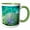 Green/White, variant on 3drose, Marine Life, Sea Fan, Belize Barrier Reef, Belize - Sa02 Mwi0004 - Mark Williford, 11oz Two-tone Green Mug