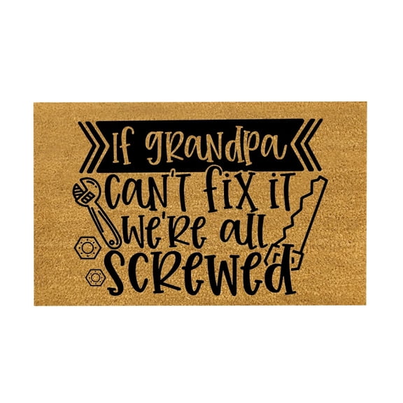 1Pc Floor Mat 40X60Cm Grandpa and Grandma Dad in The World Father'S Day Gift Funny Cute Doormat Door Mat Welcome Friends Doormat Funny Doormat New Home Door Mat