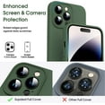thumbnail image 2 of Liquid Silicone Case for iPhone 14 Pro Max - [Camera All-Round Protection] [Soft Microfiber Lining Anti-Scratch] 4 Layer Full Covered Shockproof Gel Rubber Phone Case Cover, 6.7", Green, 2 of 15