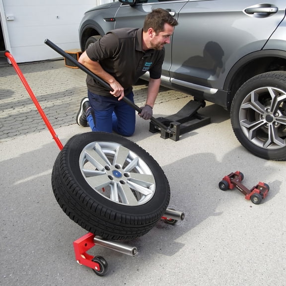 Wheel Dolly 330 LBS Heavy Duty Adjustable Rolling tire dolly for tires ranging from 6.5 to 31.5 inches