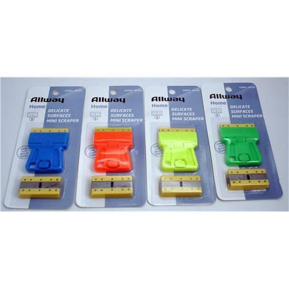 Allway 267042 Mini Scraper with 5 Steel Core Plastic Blades, Pack of 10