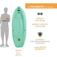 Lifetime Wave 6 ft Youth Kayak, Seafoam Green *WP (91237)