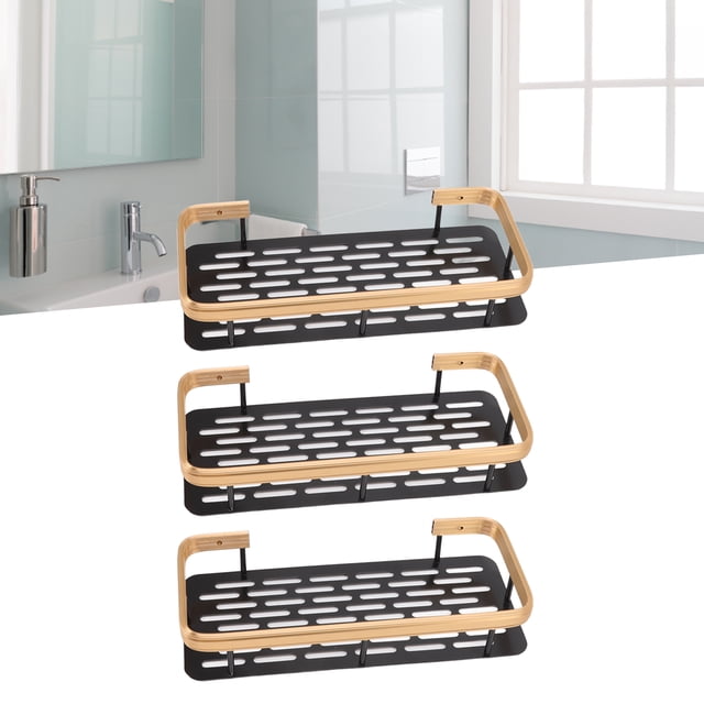 Estante de almacenamiento para ducha Jadeshay de aluminio 3 capas