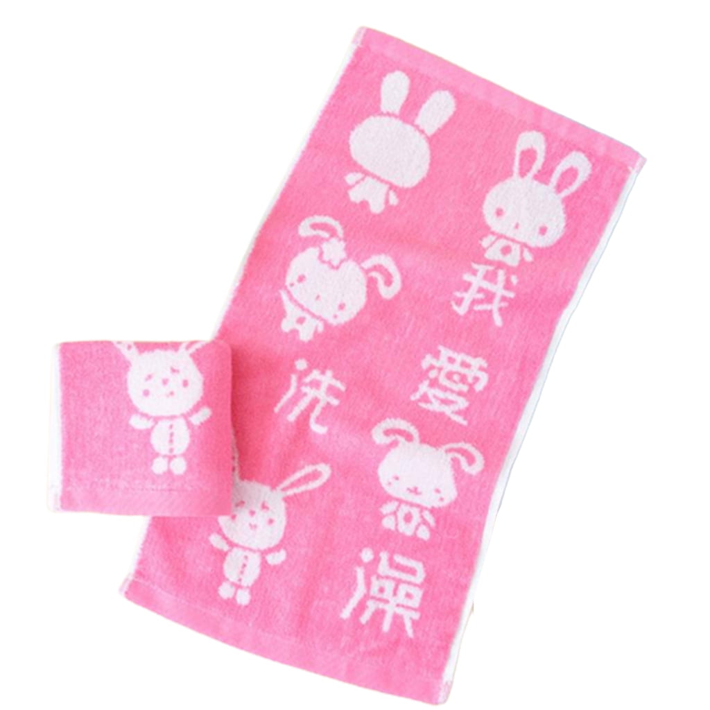 1PC Kids Children Soft Cotton Face Towel Face-Cloth Washcloth Cute Cartoon Q 