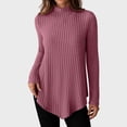 thumbnail image 6 of MESSUEN Long Sweaters for Women Long Sleeve Sweaters for Women Winter Sweaters for Women Womens Fall Shirts Sweater for Women Long Sleeve Shirt Ladies Sweaters Pink 3XL, 6 of 7