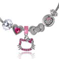 thumbnail image 5 of Sanrio Hello Kitty 7'' Fashion Charm Bead Bracelet with Pink Enamel and Crystal Beads, 5 of 7