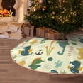 thumbnail image 6 of Daiia Seahorse Drawing Merry Christmas Tree Skirt , Xmas Large Lace-up Tree Skirt, Santa Snowflakes Rustic Home Decorations New Year Party Farmhouse Decor-36", 6 of 7