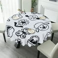 thumbnail image 2 of Eveokoki Easter Round Tablecloth 60 inch Diameter Easter Muzzle Pattern Table Cloths Spill Proof Wrinkle Table Cloth for Kitchen Dining Decoration Holiday Parties, 2 of 5