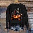 thumbnail image 6 of Jsaierl Halloween Sweatshirts for Women Plus Size Pumpkin Graphic Pullovers Fall Loose Fit Round Neck Long Sleeve Sweater Tops Halloween Clothes, Sizes S-2XL, 6 of 7