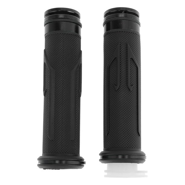 Kit de cubiertas de manillares de motocicleta Unique Bargains 7/8" 22mm 15/16" 24mm, empuñaduras de acelerador de aleación de aluminio y goma para motocicleta, scooter, bicicleta y ATV en color negro