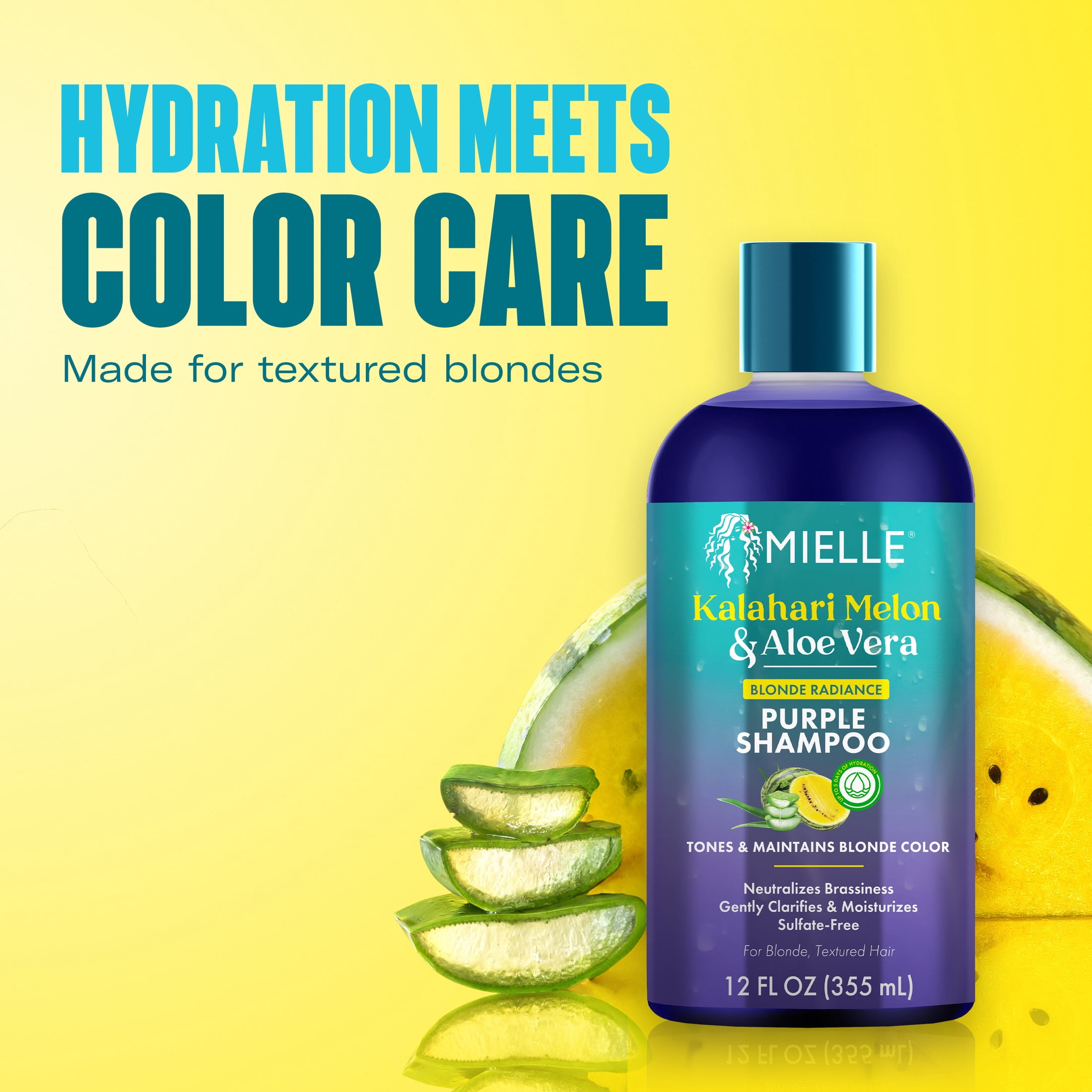 Mielle Kahalari Melon and Aloe Vera Blonde Radiance Purple Shampoo