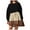 Brown, variant on BSDJILFG Sweatshirt Dresses for Women Casual Boho Printed Long Sleeve Loose Fit Crewneck Shirts Mini Dress Hot Sales