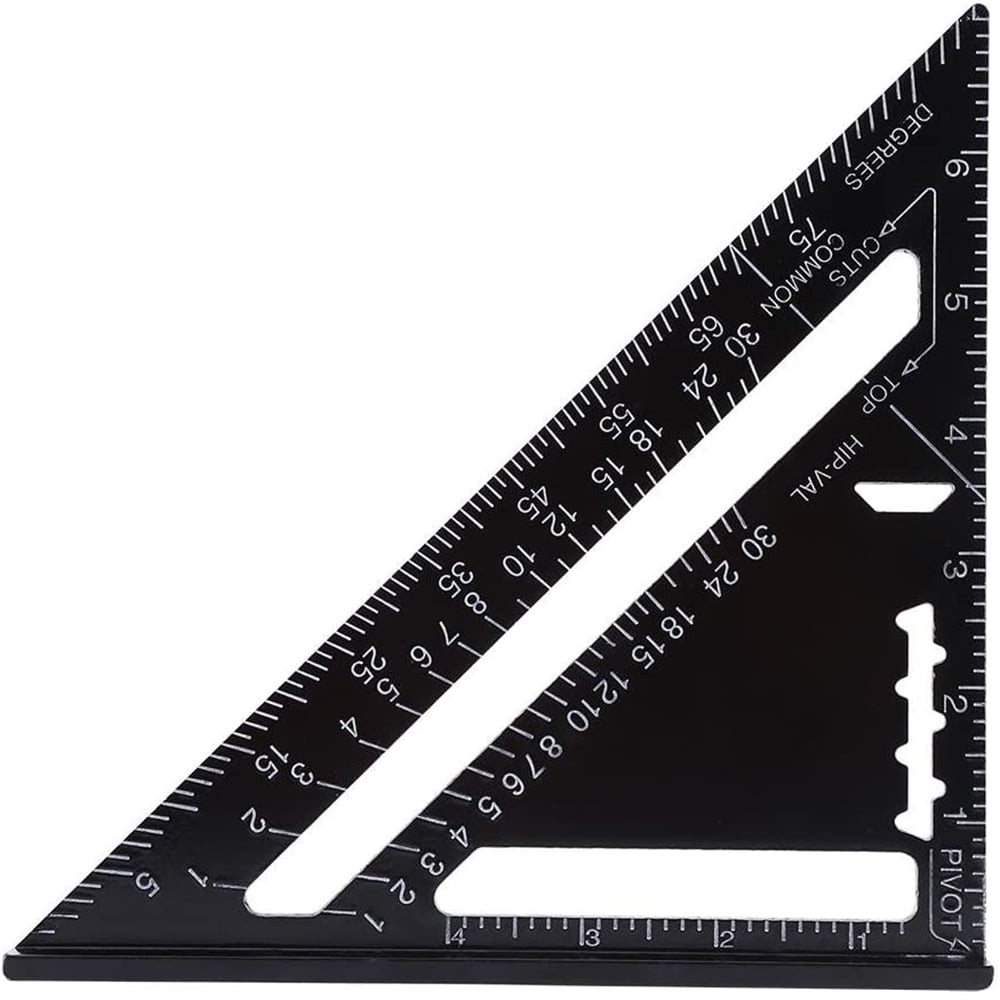 7" Metal Speed Square Protractor Miter Framing Measurement Ruler For Carpenter U 