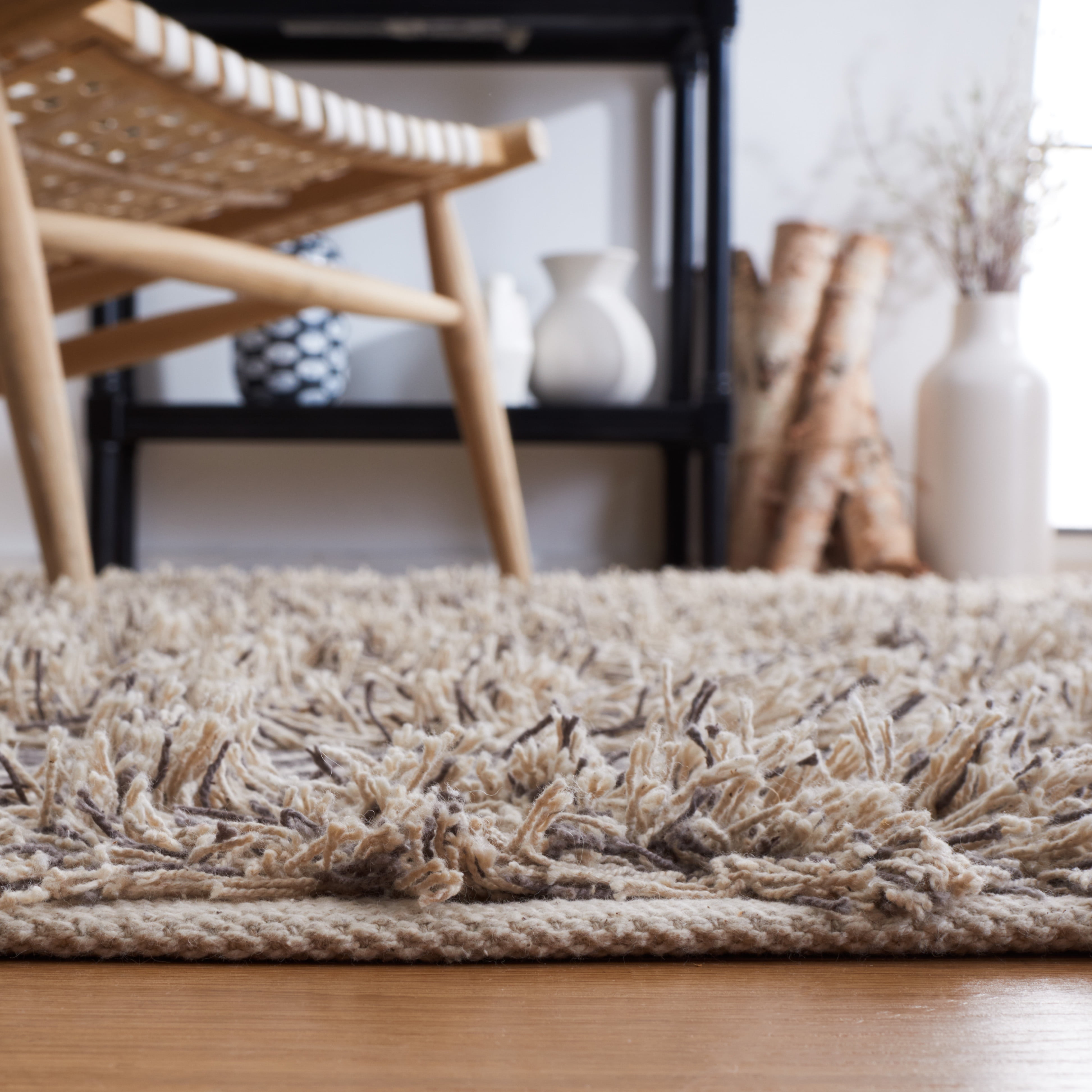 SAFAVIEH Natura Oralee Geometric Cotton Area Rug, Grey/Ivory, 8' x 10'