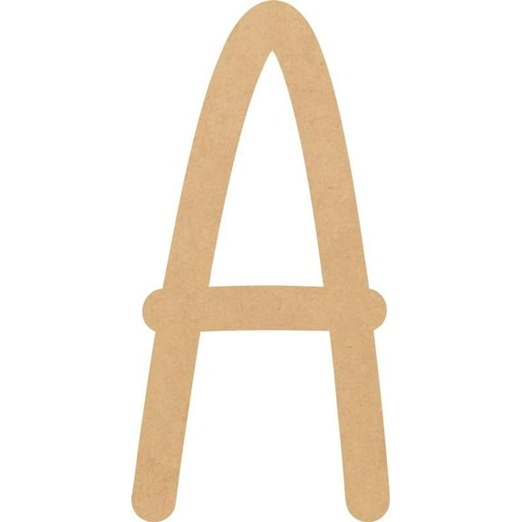 Unfinished Wood MDF Letter 14'' Tall Dessert Sugar A, Paintable Alphabet A-Z