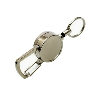 Designice Keychain,Metal Durable Retractable Key Holder with Clip,D-Shaped Key Ring for Secure Carry