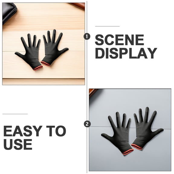GAXIRE Black Touchscreen Gloves, 1 Pair with Enhanced Grip and Sweat-Resistant Technology for Smartphones and Devices