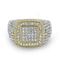 thumbnail image 5 of Gold-plated Micro Inlaid Zircon Ring Hip Hop Full Diamond Men's Ring, 5 of 6