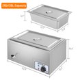 thumbnail image 5 of ROVSUN 21QT Electric Commercial Food Warmer, Full Pan Stainless Steel Bain Marie Buffet Countertop w/ Temperature Control & Lid, 5 of 8