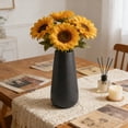 thumbnail image 6 of AuroraX Plastic Dried Flower Vase Small Decorative Desk Vase Matte White Modern Tall Lightweight Home Office Table Vase Black, 6 of 6
