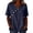 Navy, variant on Women's Solid Color Button Tie Side Asymmetric Front Short Sleeve Blouse, Casual Summer Top for Daily Wear, Lightweight and Breathable, Soft Cotton Blend Beige L