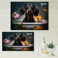 thumbnail image 4 of Designart Funny Black Daschund Dog Taking A Flower Bath II Canvas Wall Art, 4 of 5
