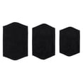 thumbnail image 2 of Home Weavers Waterford Collection 100% Cotton Non-Slip Bathroom Rug Set Machine Washable Bathroom Rug-17"x24", Bath Rug- 21"x34", Bathroom Rug- 24"x40", Black Color 3 Piece Bath Rug set, 2 of 8
