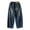 C-Blue485, variant on DHFJKG Boys Baggy Jeans Kids Fuzzy Lining Wide Leg Thick Warm Loose Fit Denim Pants For Kids Teens 4-16 Years Casual Wear Stylish Trousers