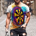 thumbnail image 2 of Camiseta con escote de verano a la moda para hombre Patrón de impresión 3D Manga corta Pompotops oipoqjl5826, 2 of 5