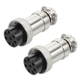 thumbnail image 1 of Conector de aviación Uxcell GX16 de 8 pines de 16 mm, conector de panel de alambre hembra, paquete de 2, 1 of 7