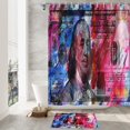 thumbnail image 3 of 4PCS/Set Money Bathroom Set Shower Curtain set for Bathroom,Black Gold Hundred US Dollar Bills Cash Benjamin Franklin Bathroom Decor, Waterproof Fabric Bath Curtain,Non-Slip Bath Rugs Toilet Mats, 3 of 7