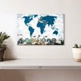 thumbnail image 2 of Elephant Stock Us Wars World Map Wall Art - Horizontal Canvas Wall Art - Living Room Wall Decor - Education Canvas - White And Brown Decor - 12" x 8", 2 of 8