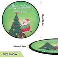 thumbnail image 3 of Coolnut Christmas Santa Claus Christmas Tree Mat Round Christmas Tree Stand Mat Decoration for Holiday Party Home Christmas Day Ornaments Floor Door, 28.3", 3 of 6
