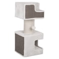 thumbnail image 3 of TRIXIE Ava XXL Jute & Plush 2-Level 34" Cat Tree with Scratching Post & Condo, Gray, 3 of 9