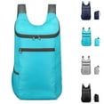 thumbnail image 2 of Men's and Women's Outdoor Sports Waterproof Foldable Backpack Large Capacity Portable Camping and Hiking Day Bag (Lake blue), 2 of 7