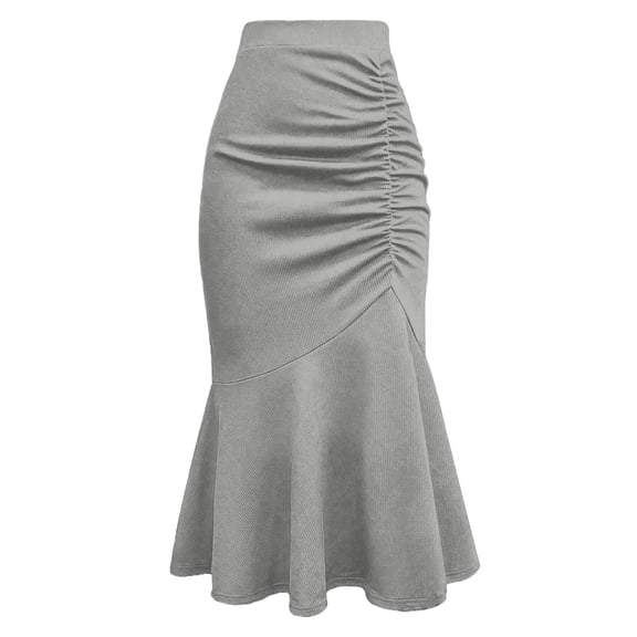 PUMISAS Summer Skirts For Women Soft Comfortable Skirts Solid Color Wrap Hip Skirts Casual Loose Long Skirts