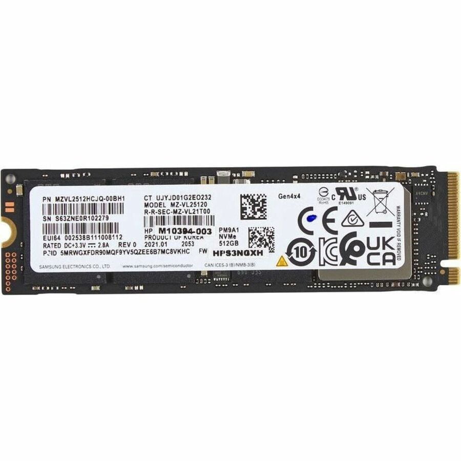 HP 512 GB Solid State Drive - M.2 Internal - PCI Express NVMe (PCI Express NVMe 4.0 x4) - Notebook Device Supported - 3 Year Warranty