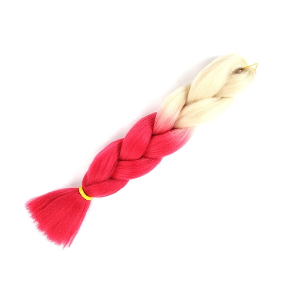 LEHOZIHEQ Two Color Big Braid, 24 Inch Braiding Hair Extensions High Temperature Synthetic Fibre, Pre Stretched Braiding Hair For Women