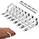 thumbnail image 5 of Injueey Prácticos y fáciles de sujetar los clips para manteles que ahorran espacio y aseguran un ajuste elástico Clip de acero inoxidable Decoración del hogar plata juego 2: 30 piezas, 5 of 6