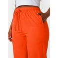 thumbnail image 5 of Rebdolls Women's Plus Solid High Waisted Wide Leg Pants - Orange - Small, 5 of 5