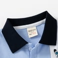 thumbnail image 4 of FLMEI Kids Baby Lapel T-Shirt for Boys Toddler Colour Blocking Tops Short Sleeve Summer Casual Tees Shirts for 1-8 Years, 4 of 9