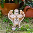 thumbnail image 6 of SCNOR Easter Cemetery Decoration, Resin Cross with Praying Hands Ornament for Grave Memorial Garden Home Decor, Beige 8x7in Outdoor All Season, 6 of 6