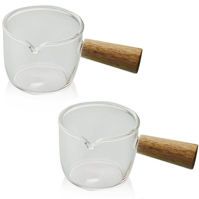 2pcs Glass Cups Transparent Milk Cups Home Cups Party Coffee Pitcher Cups