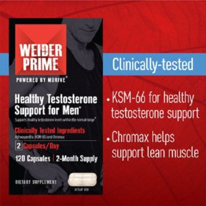 Weider Prime Healthy Testosterone Support for Men (1 bottle (120