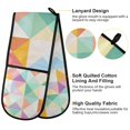 thumbnail image 2 of Yayeee Double Oven Mitt Kitchen Heat Resistant Baking 35" x7" Quilted Glove, Abstract Geometric, 2 of 6