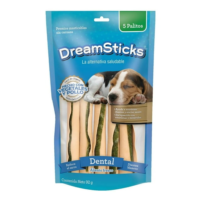 Premios para Perro DreamBone con Pollo y Vegetales Palitos Limpieza Dental 5 pzas