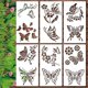 thumbnail image 2 of ¡Gran oferta! Plantillas de flores grandes para valla de jardín, decoración DIY, plantilla Floral reutilizable gigante para pintar en paredes de madera, patrón de valla, 2 of 7