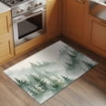 thumbnail image 3 of Foggy Forest Green Bathroom Rug Washable 2x3 Entryway Rug Non Slip Watercolor Trees Vintage Front Door Mat Low Pile Indoor Doormat Throw Floor Carpet for Kitchen Bedroom Entrance, 3 of 9
