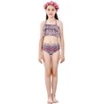 thumbnail image 4 of 3Pcs Mermaid Tails compatible Swimming compatible Girls Swimsuit Princess Bikini Costume Bathing Suits Set compatible Kids Gift_Gift Of G, 4 of 5